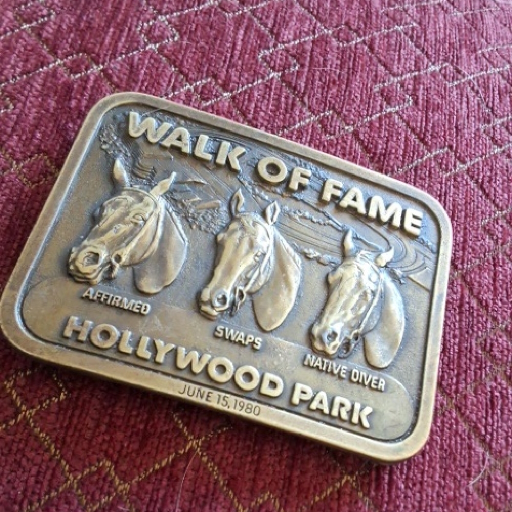 Vintage Hollywood Park Walk of Fame Belt Buckle